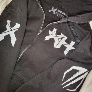 Excision offical merch zip up black hoodie